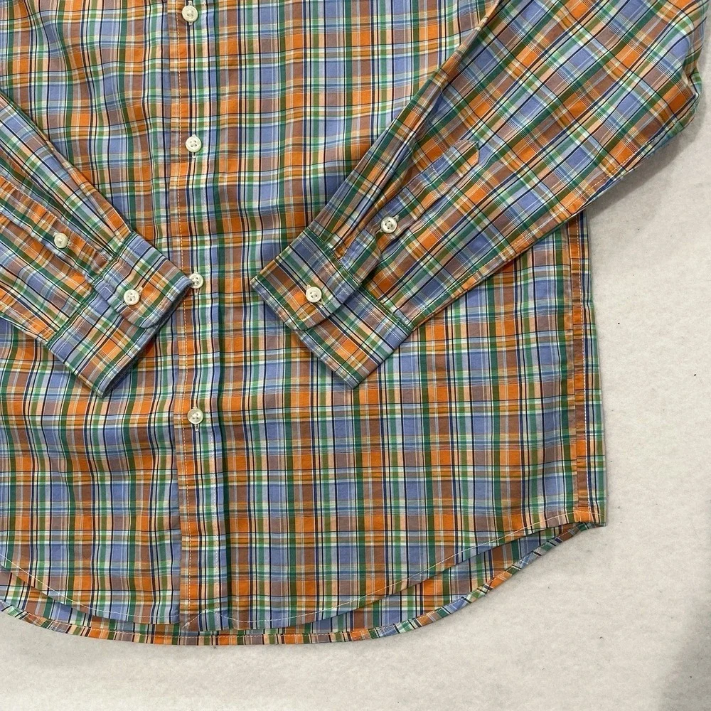Polo Ralph Lauren Boys XL 18-20 Plaid Cotton Long Sleeve Button Down Shirt